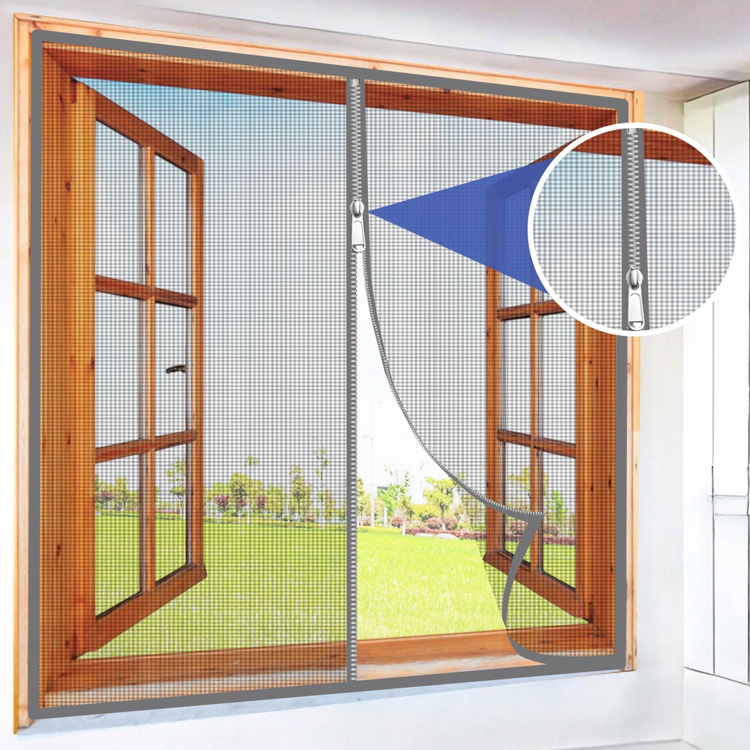 Mr. Right Mosquito Net for Windows with Zip (120x140 CM), Fiberglass Mesh, Pre-Stitched with Installation Kit (Grey) (B0DDXZGYGC) Amazon Price History, Amazon Price Tracker