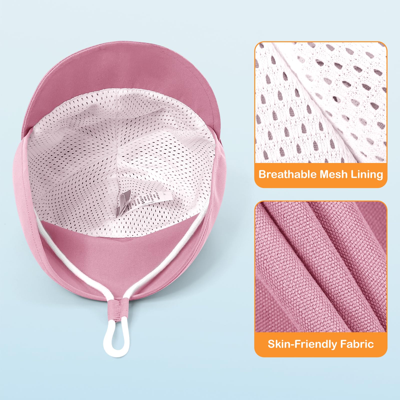 MK MATT KEELY 2 PCS Sombrero de Sol Bebé Gorro de Playa Protección UV Verano Niños Niñas con Protección de Cuello