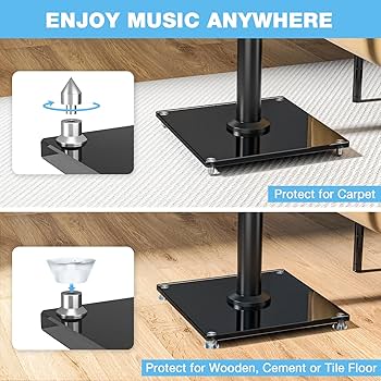 SATELLITE SPEAKER FLOOR STAND SET OF 2