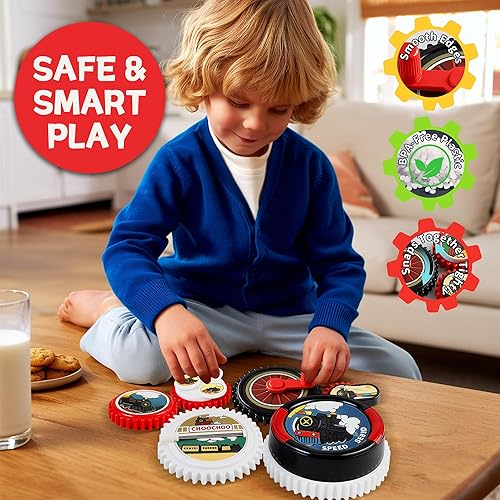 Miniatura 8 de Bloques de construcción para niños, juguetes STEM, 120 piezas de juguetes de engranaje de plástico, material seguro, juguete educativo para niños y