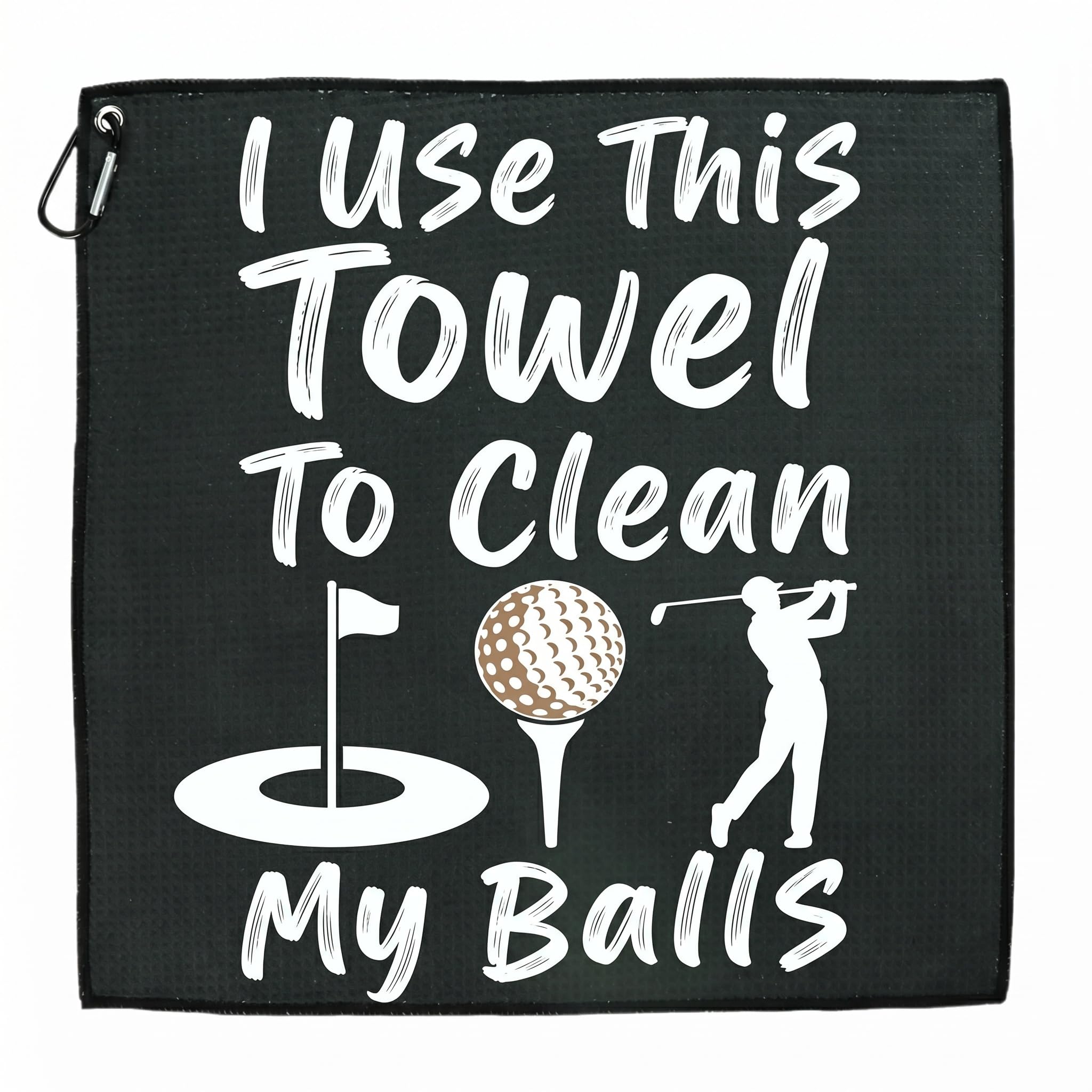 ZJEEACO Funny Golf Gifts for Men, Golf Towels for Golf Bags with Clip, Personalised Golf Accessories for Boyfriend Dad, Novelty Presents for Father’s Day Secret Santa Gifts Birthdays Christmas