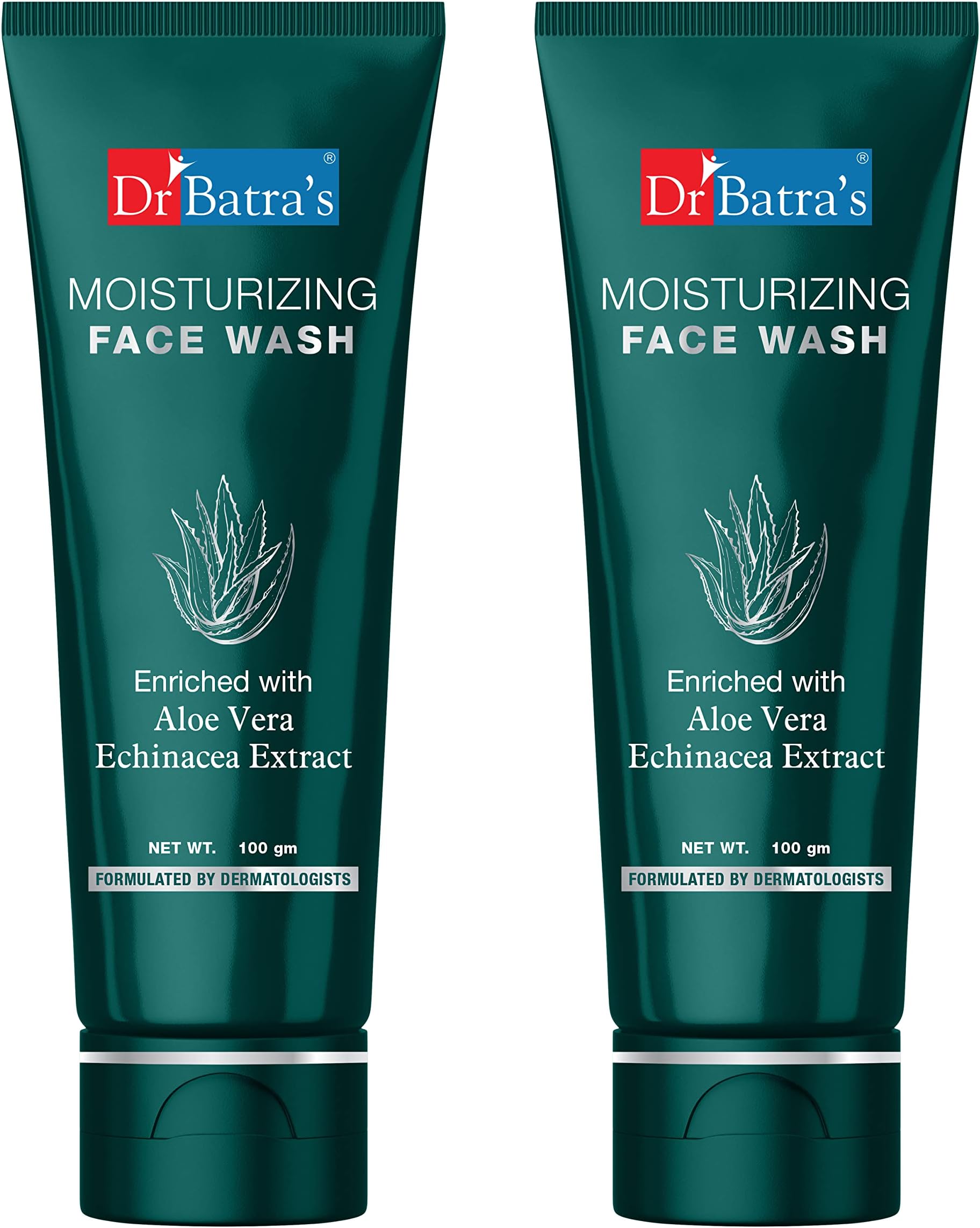 Moisturizing Face Wash, Enriched with Echinacea & Aloe Vera, Face Wash for Clear Skin, Shield for Dry Skin, Prevents from infections 100 gm (Pack of 2)
