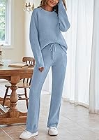 Vista 4 de MEROKEETY Conjunto de pijama de 2 piezas de forro polar mullido para mujer