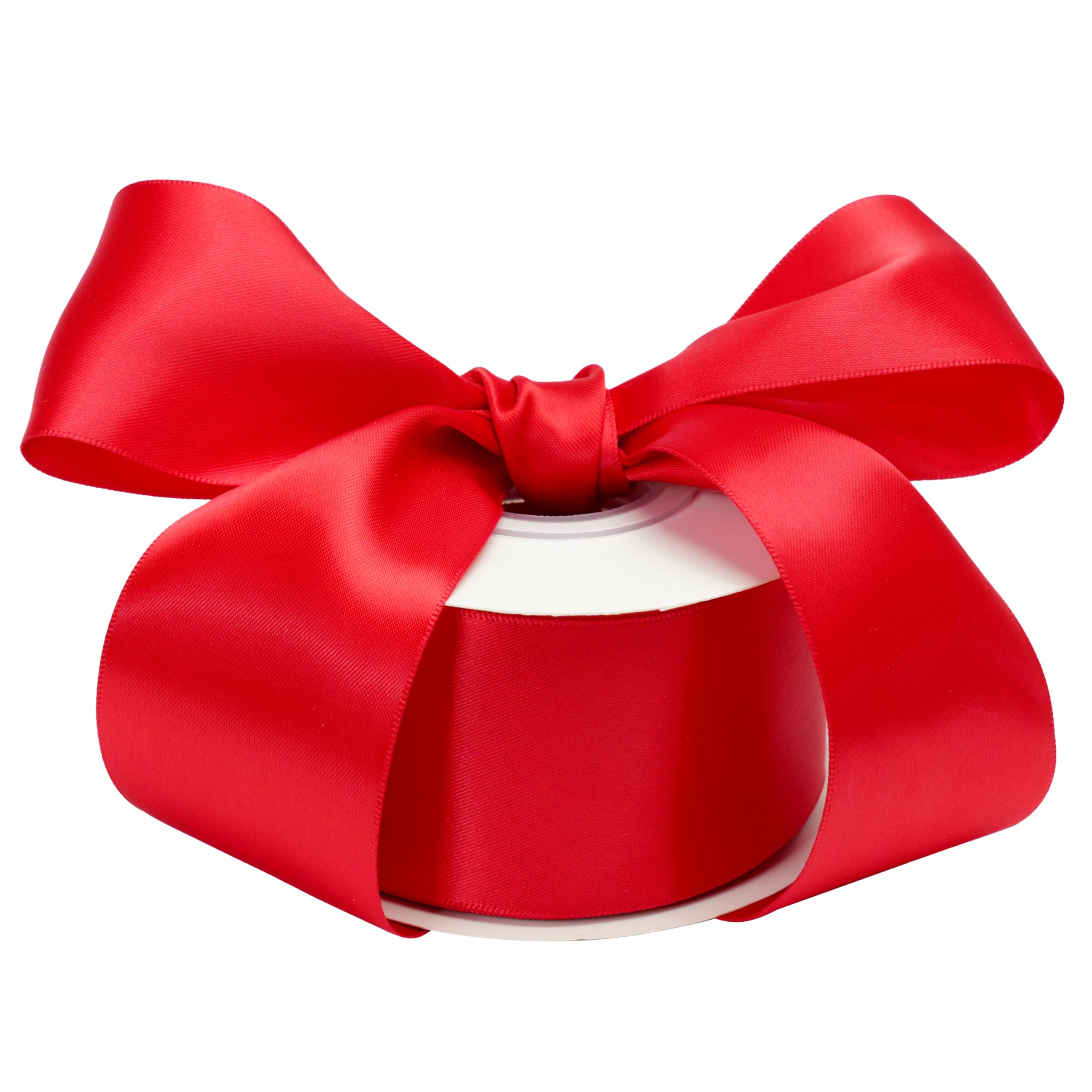 Amazon.com: DINDOSAL Red Double Face Satin Ribbon 2 Inch x 25