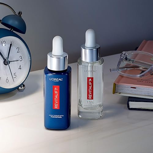 Miniatura 8 de L'Oreal Paris Revitalift - Suero facial con ácido hialurónico puro 1.5% + suero nocturno de retinol puro al 0.3%, 1 kit