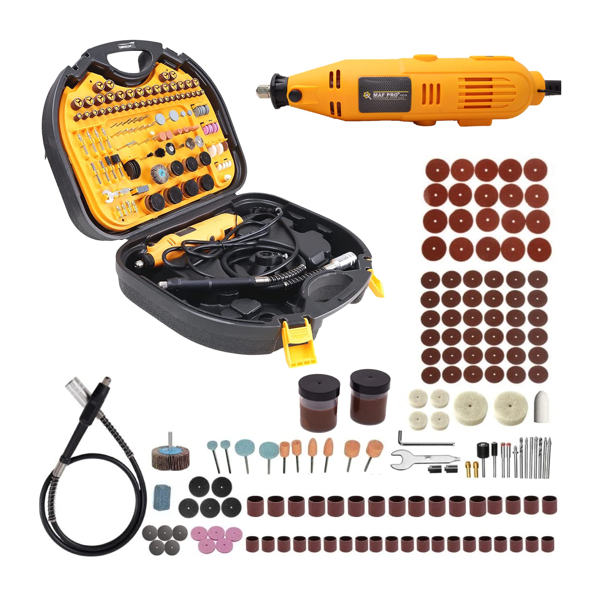 MAF PRO MG252S Multifunctional Mini Rotary 252 Pieces Die Grinder Kit with Flexible Shaft and Variable Speed for Drilling, Sanding, Buffing, Polishing, Engraving (B0BRQ5ML21) Amazon Price History, Amazon Price Tracker