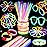 BUDI 467Pcs Glow Sticks New Years Eve Party Supplies Party Favors for Kids Adult Glow in the Dark 4th of July Accessories Neon Decors Necklaces Glowsticks Bulk 8 Colors 8 with Glasses Connectors