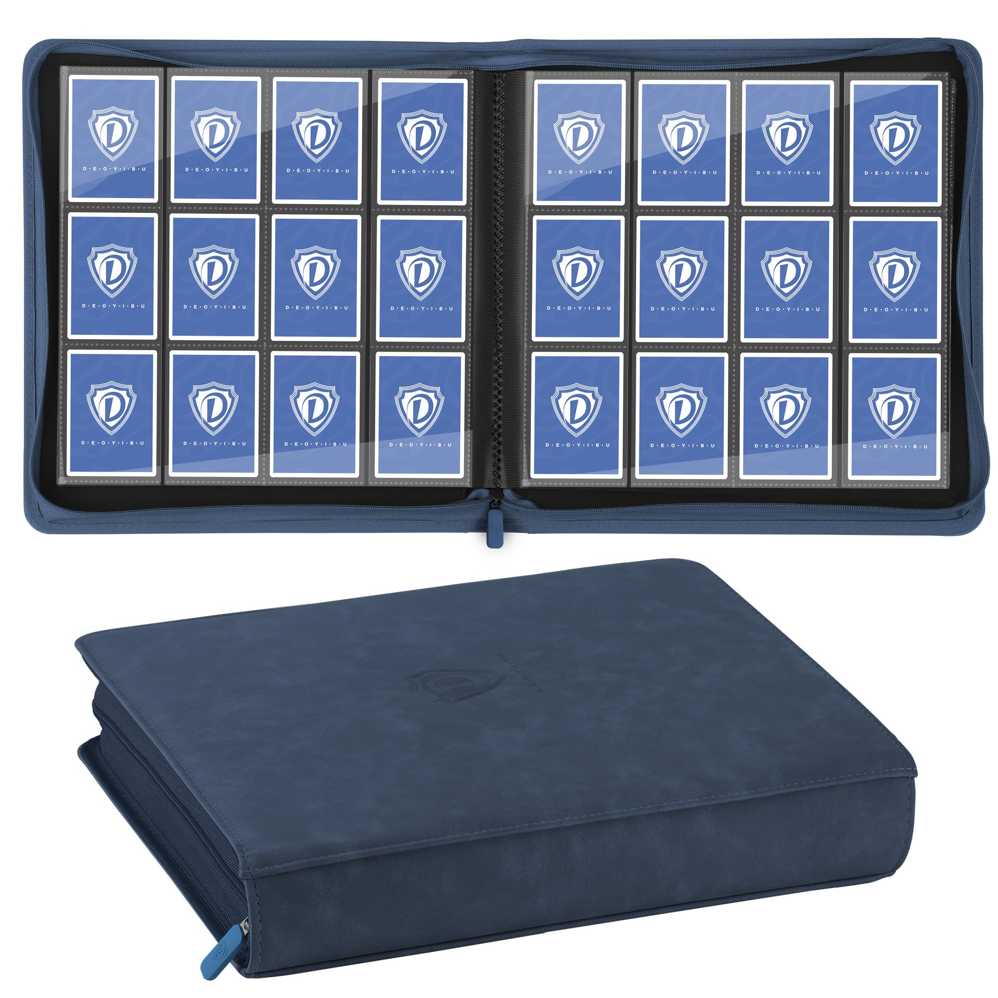 Album pour cartes avec 12 pochettes, album de cartes à collectionner pour 720 cartes à collectionner, album de cartes à double face pour Tcg Trading Card avec fermeture éclair, classeur de cartes pour