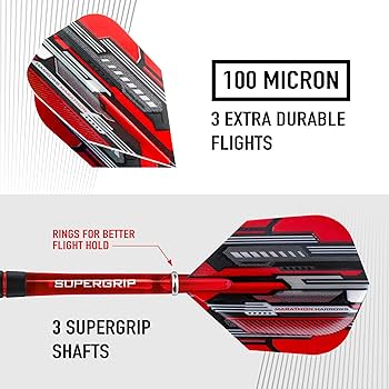 Fléchettes Harrows Blaze INOX - Set De Fléchettes à Pointe Acier 21-24g Avec étui De Transport