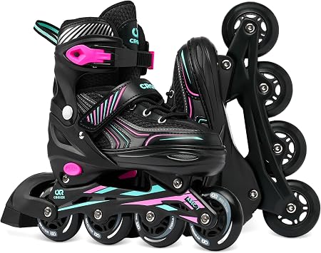 Optima 2-in-1 Ice Skates Inline Skates Black/Mint