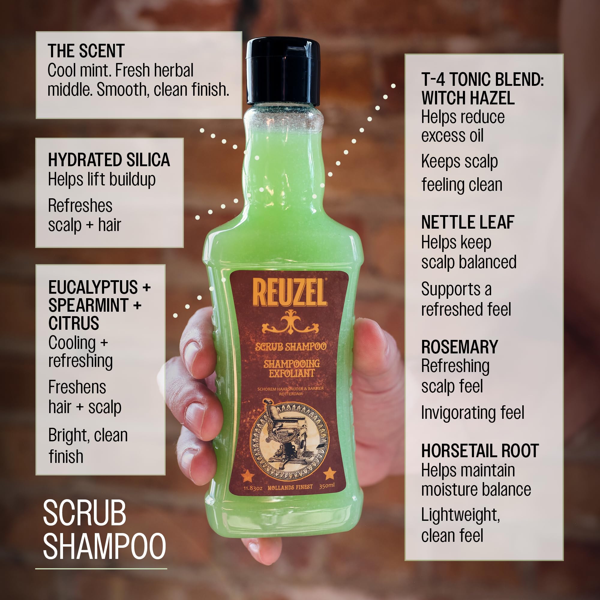 Amazon.com : Reuzel Scrub Shampoo, Deeply Cleanses, 11.83 oz