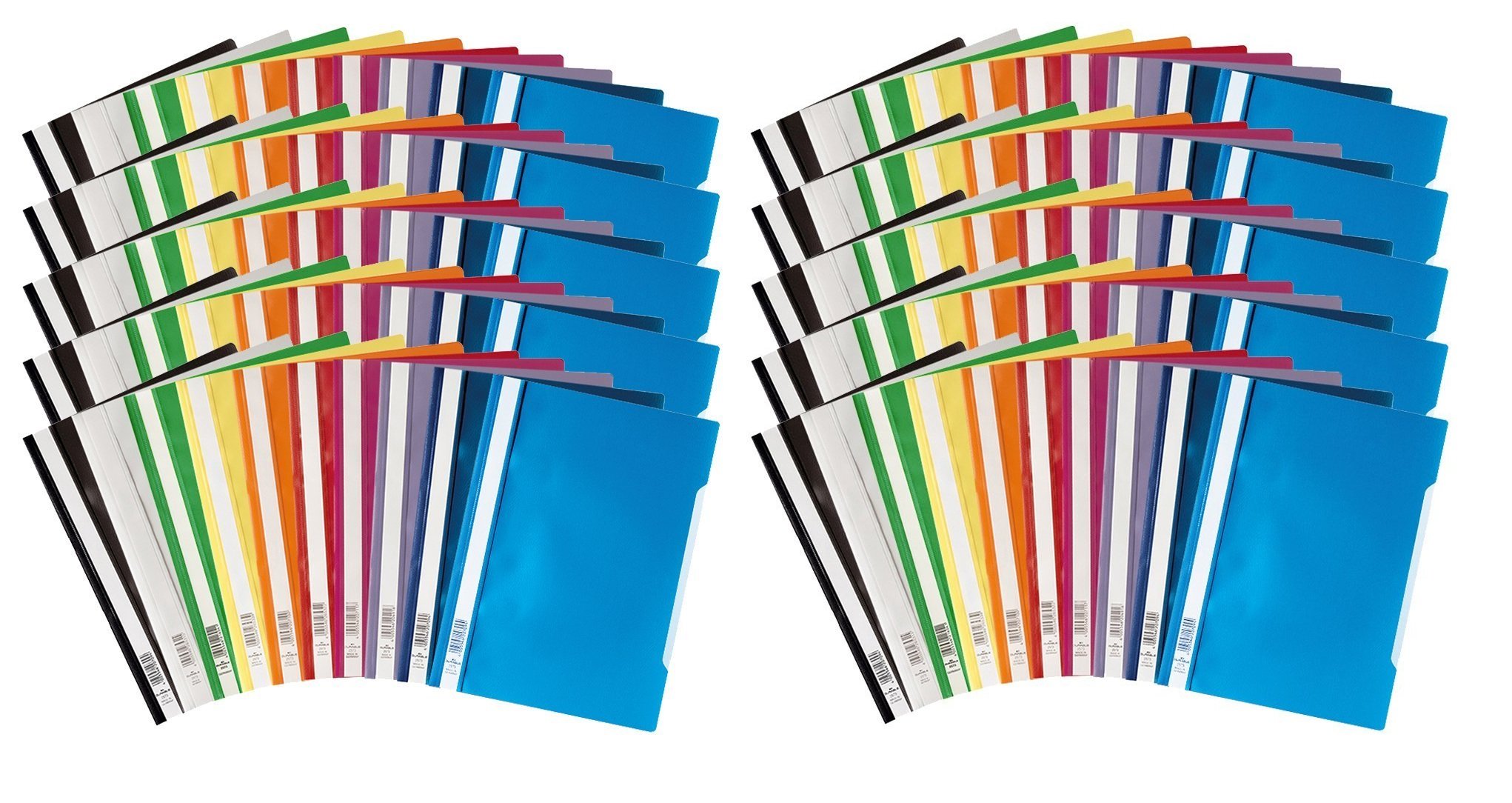 TEXTIMO 10x 10er Pack Sichthefter/Schnellhefter/Ordner (A4 / farbig Sortiert)
