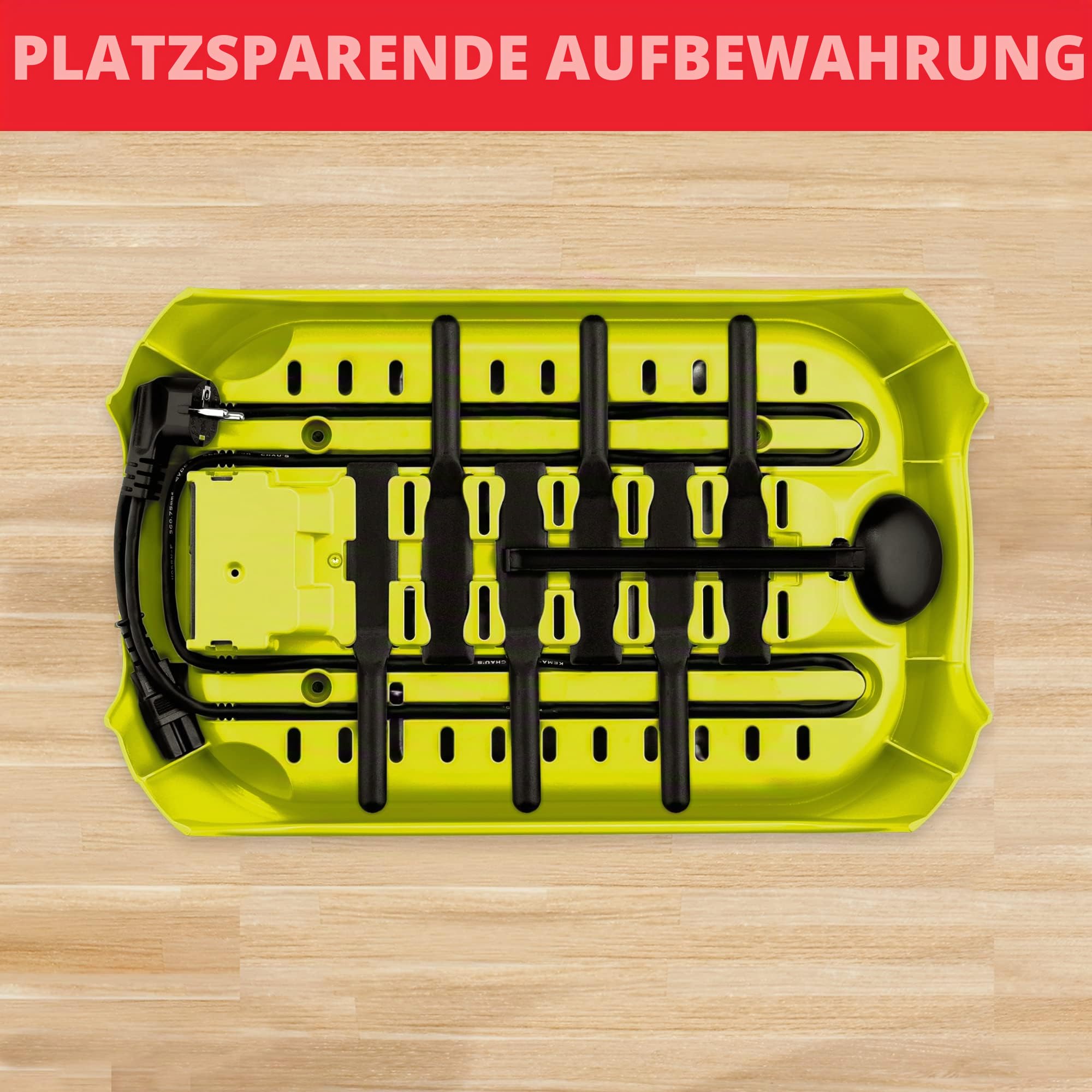 Tefal PY5593 Crep'Party Colormania Crêpemaker | Platte mit 6 Crêpe-Mulden | Thermo-Spot-Temperaturindikator | inkl. 6 Spatel und eine Kelle | Gelb/Schwarz
