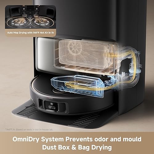 Miniatura 6 de Mova V50 - Robot aspirador y trapeador ultra completo, autolimpiante, succión de 24,000 Pa, navegación elevable con superación de obstáculos y