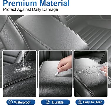 AOMSAZTO Armrest for Toyota Corolla Cross 2022-2025 Middle Leather Black
