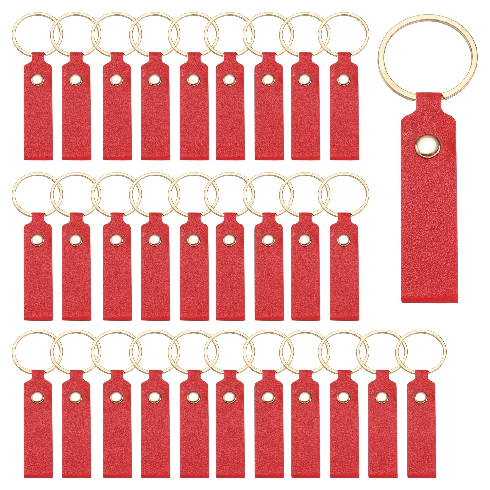 Amazon.com: MECCANIXITY 40 Pcs PU Leather Keychain Blanks Bulk