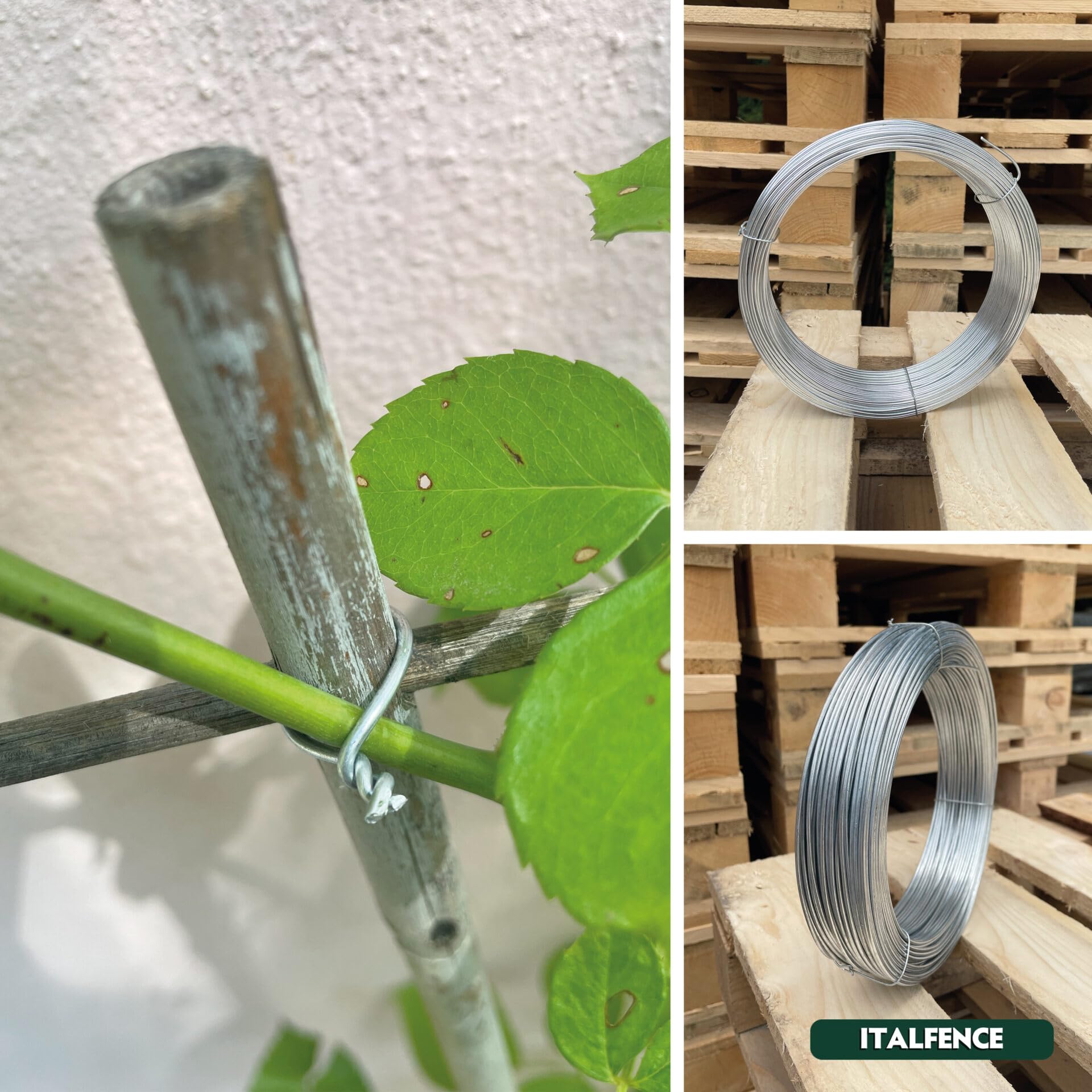 Italfence - Alambre de hierro galvanizado para cercados, 100 metros (Disponibles varios diámetros) [Ø2,30mm] — view 4
