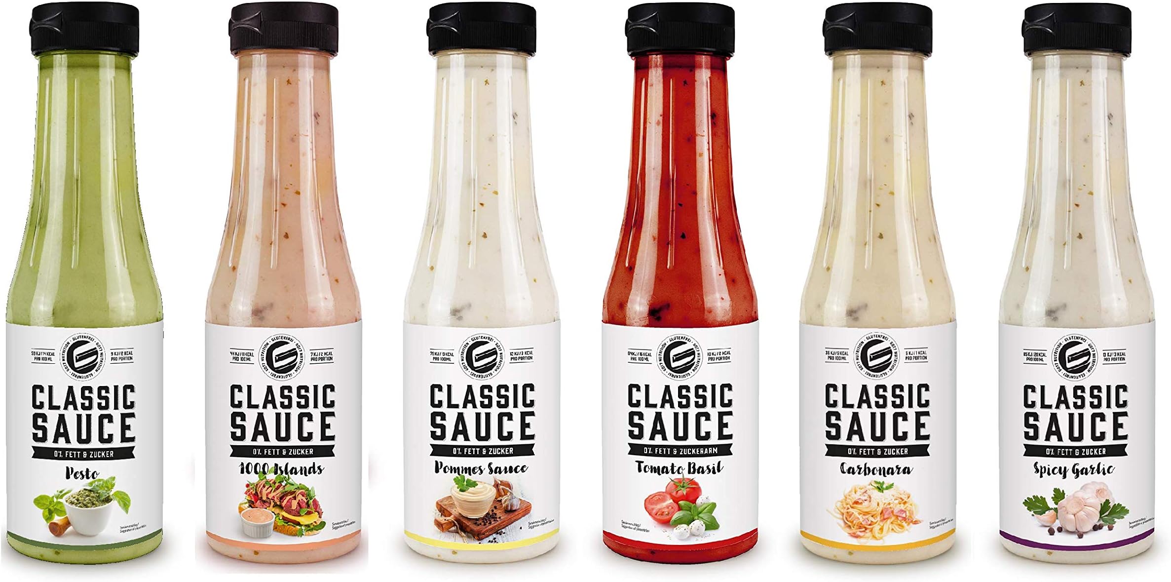 Got7 Classic Sauce - Carloria-Free Salad, Grill and Seasoning Sauce - Perfect for Weight Loss (1. Mix Box, 6 x 350 ml)