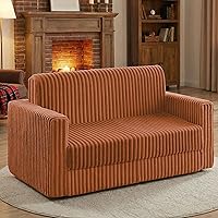 HABUTWAY Folding Sofa Bed with Armrests - 2-in-1 Convertible Sleeper Chair, No Assembly Floor Couch for Dorm, Bedroom, Office - Caramel