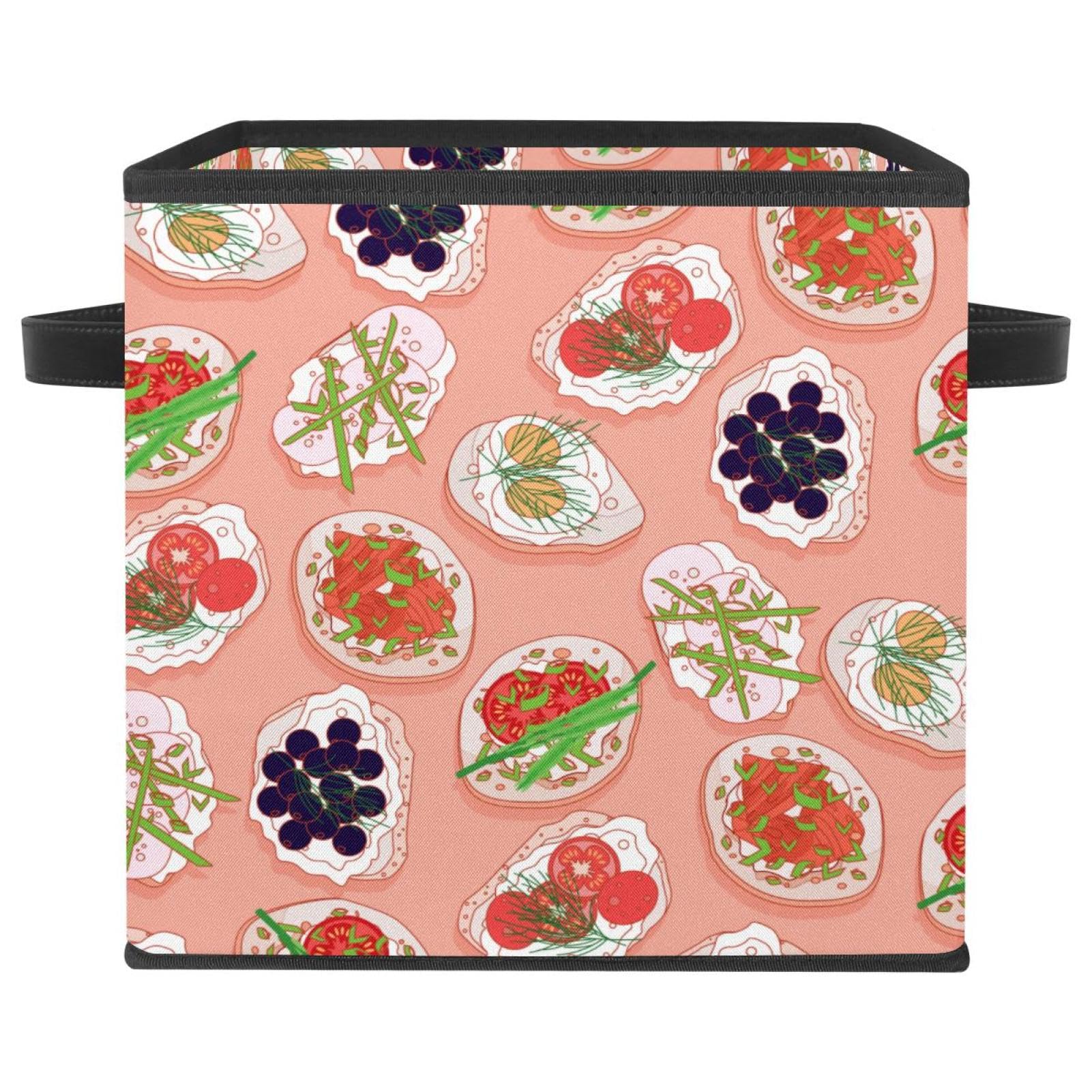 Boîte de rangement pliable en tissu cube rose pour ranger la chambre des enfants sans effort