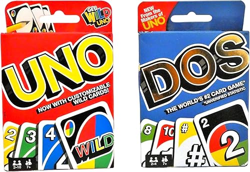 Juego de cartas Mattel Uno con dos juegos de cartas, multicolor