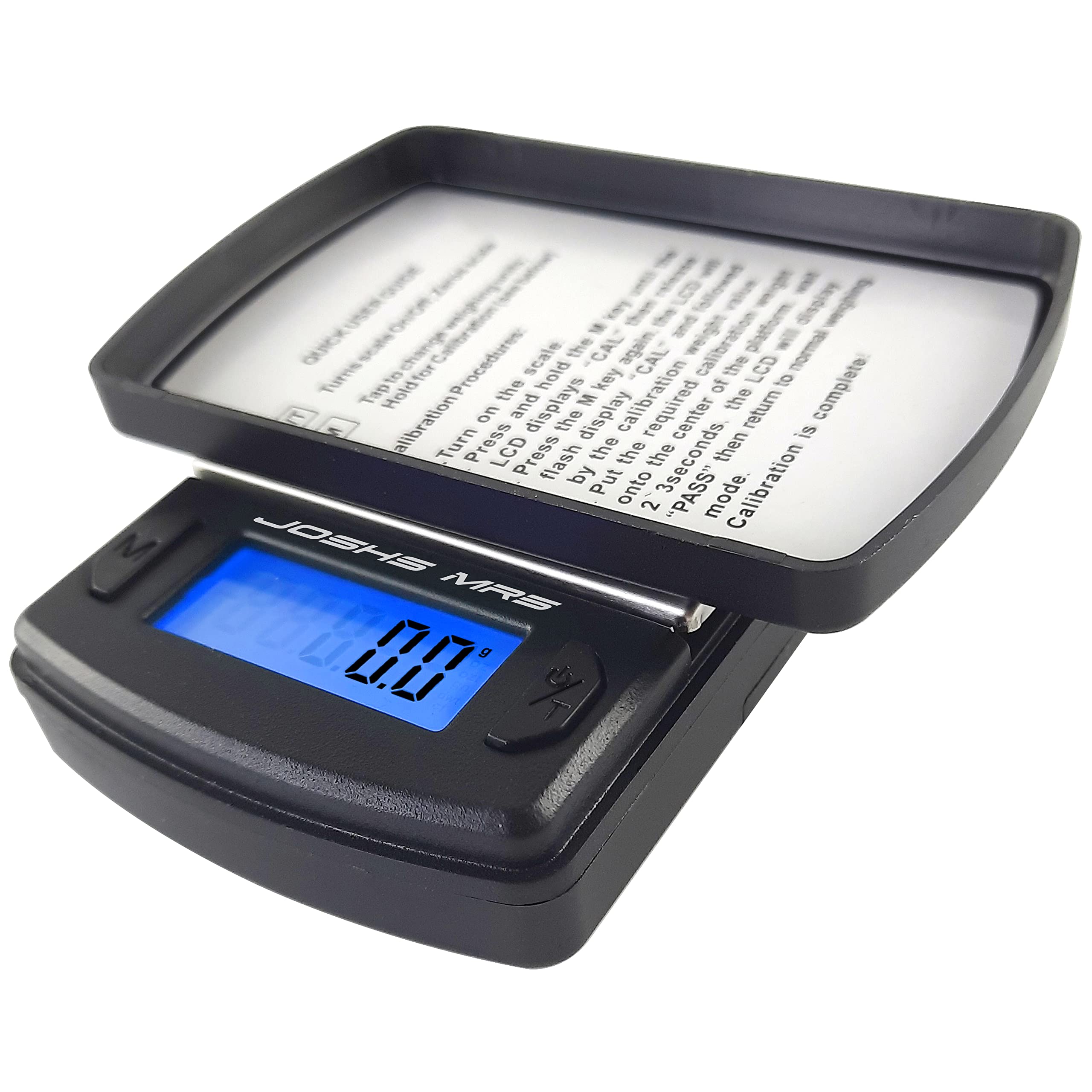 Joshs Waga cyfrowa MR5 | waga precyzyjna ważąca w odstępach 0,1 g do 500 g lub 0,5 kg | waga kieszonkowa | waga do monet | gramów | waga pocztowa | wyświetlacz LCD