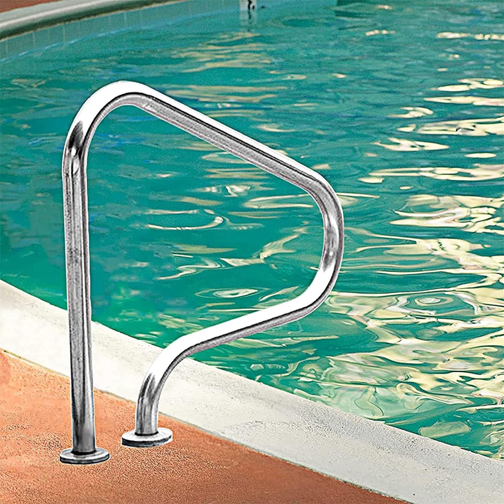 Sjzlmb Handrail Pool Safety Handrail 304 Stainless Steel Pool Railing ...