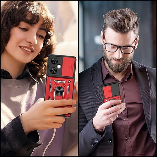 Miniatura 8 de ATUMP Funda para Oneplus Nord N30 5G con protector de pantalla HD, resistente a prueba de golpes con rotación de 360 con soporte de metal grado