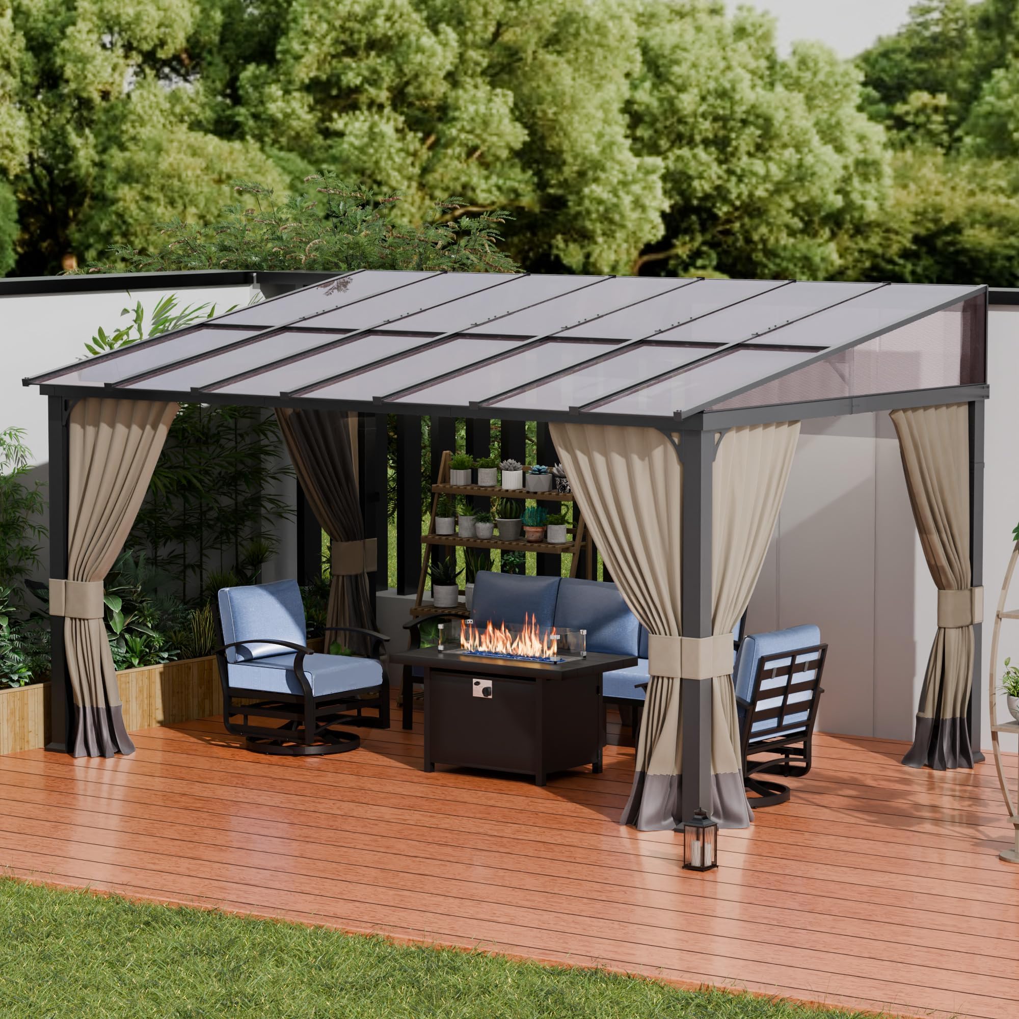 ALAULM 10'x 14' Outdoor Hardtop Pergola