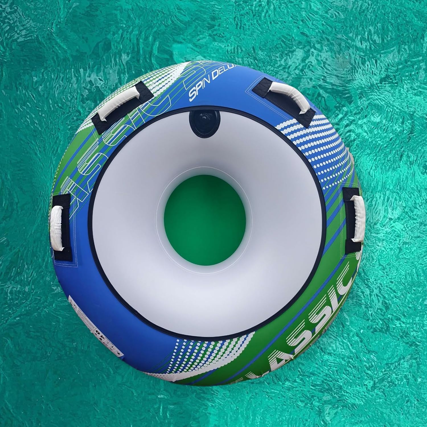 Towable Tube for Boating, Double Triangle Towing Inflatable Tube, Inflatable Water Sports Raft | Wear Resistant Large Boat Tubes for Beach Rafting Swimming Waterskiing
