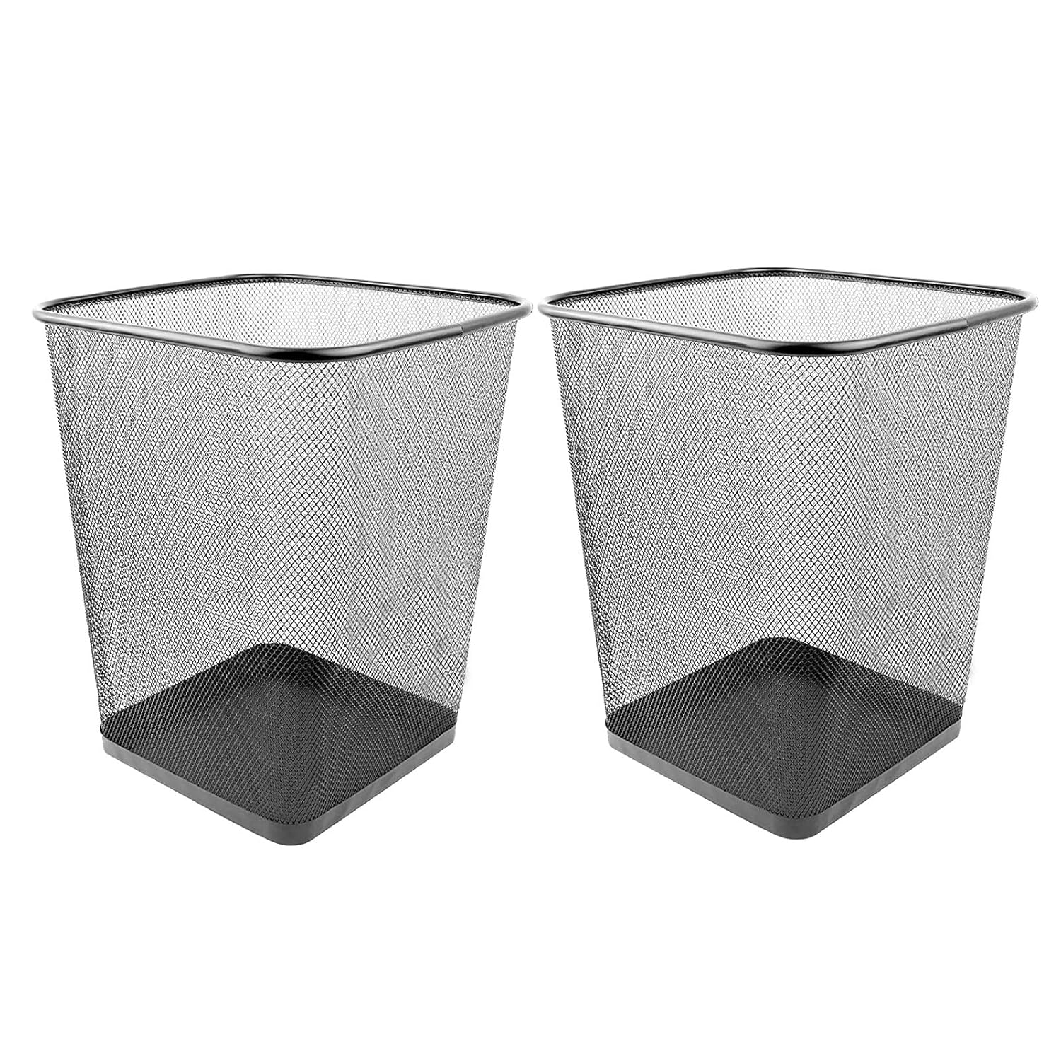 2 Pack Mesh Trash Can Metal Wire Mesh Waste Basket, Mesh Waste Paper