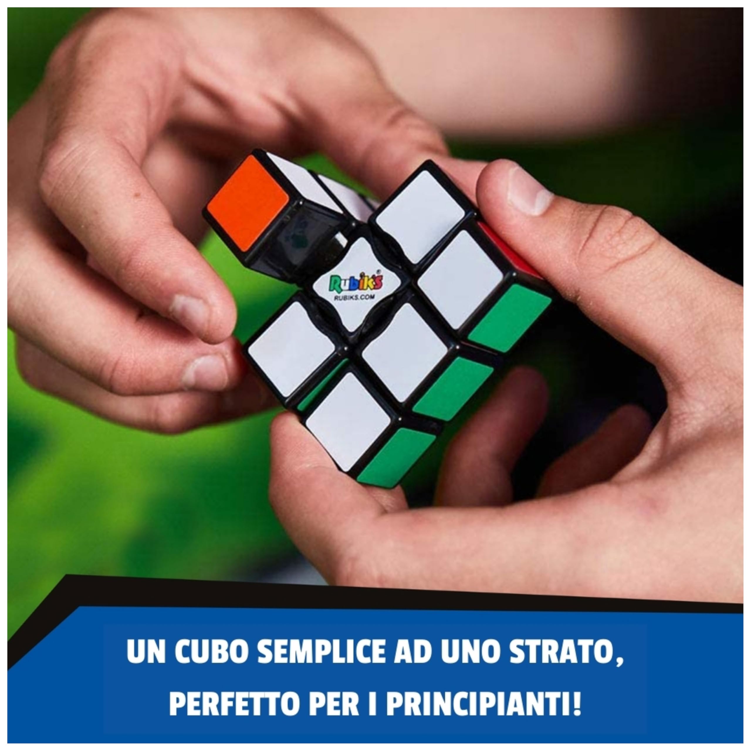 RUBIK'S, SPIN MASTER, Il Cubo di Rubik's 3x1 Edge, originale, per principianti, rompicapo professionale a cobinazione di colori, problem-solving, a uno strato, adatto a bambini dagli 8+