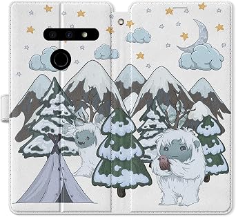 Wallet Case Replacement for LG Velvet 5G G8 ThinQ G8X G7 V60 V50 V50s V40 W30 W10 K61 Flip Card Holder Yeti Himalayan Snap Snowy PU Leather Folio Mythical Creature Magnetic Winter Camp Cover
