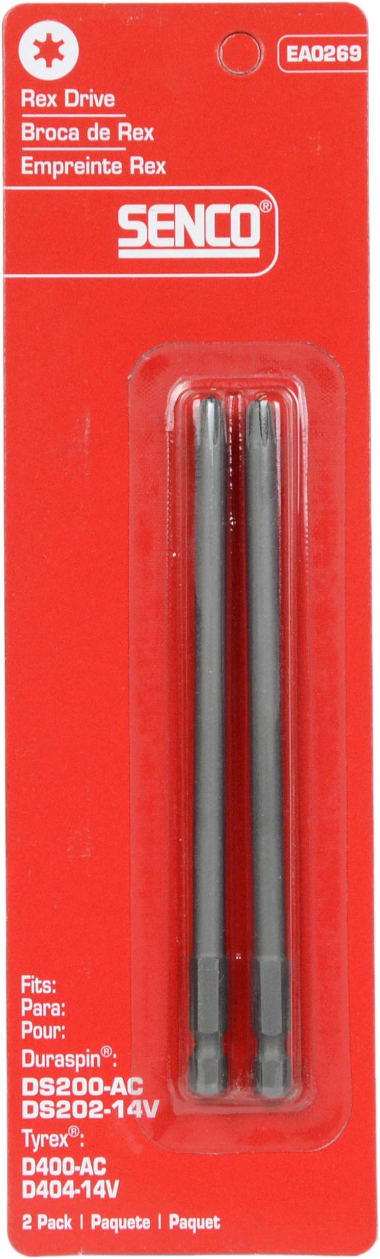 Senco EA0269 Rex Drive Bits 2 Pk. - Duraspin Technology Integrated Auto-Feed Screw System