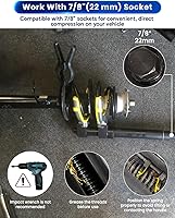 Vista 5 de Kit de compresor de resorte de puntal Macpherson ATPEAM Universal, juego de herramientas intercambiables para horquilla y bobina