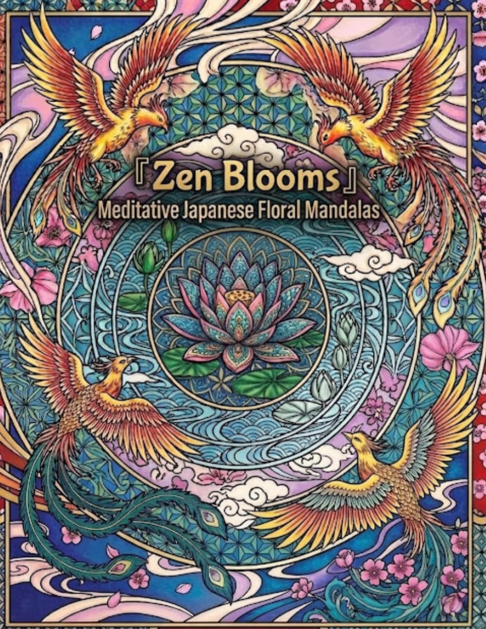 Zen Blooms: Meditative Japanese Floral Mandalas