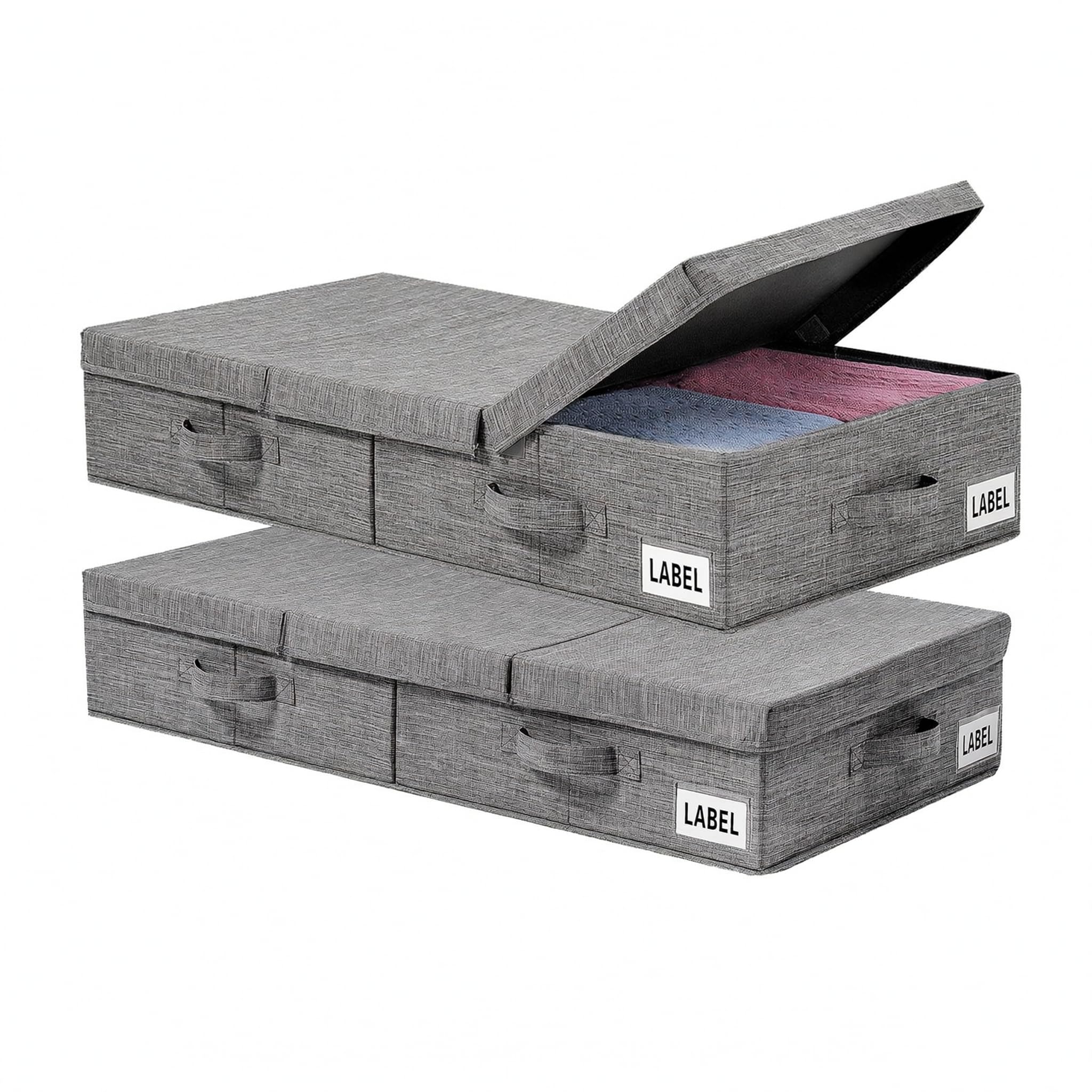 Faltbare Kleiderbox mit,Klapphülle, 2 Stück,81 x 41 x 15 cm
