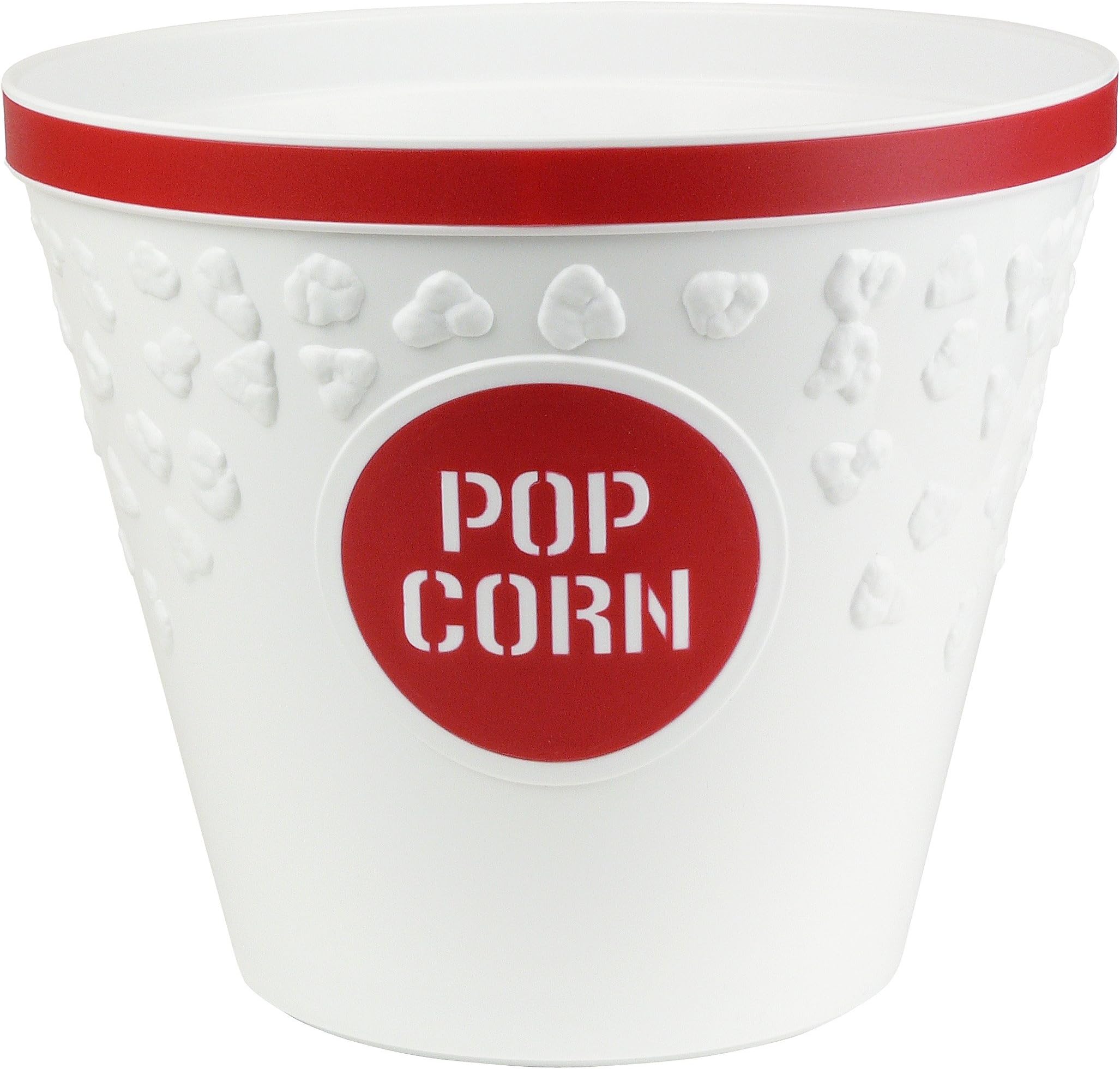 Popcorn Bucket, Plastic Bowl, Red Large