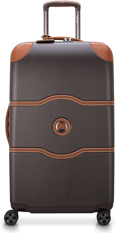 DELSEY PARIS Chatelet Air 2.0, equipaje facturado de 26 pulgadas, marrón chocolate | valija tipo baúl para facturar, rígida, policarbonato liviano, ruedas giratorias, candado TSA