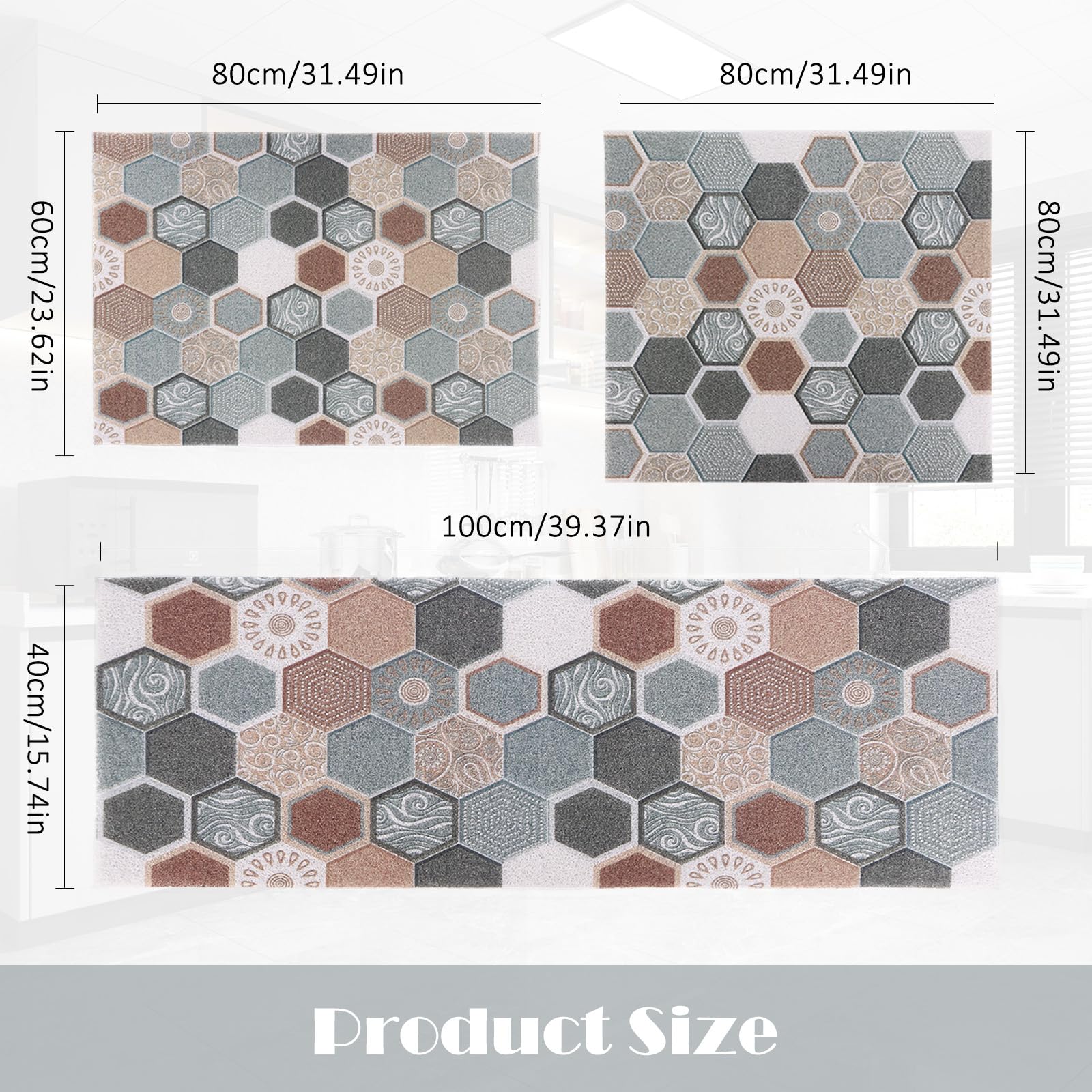 Fecialy Tappeto Doccia Antiscivolo, 60x80cm, Tappeto da Bagno Antiscivolo con Scarico, Tappeto da Bagno in Morbido PVC Luffa, ad Asciugatura Rapida per Bagno e Ambienti Umidi
