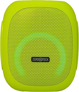 مكبر صوت بلوتوث محمول، نظام صوت هاي فاي 25 ات مع مكبر صوت عالي التردد ومقاوم للماء بدرجة IPX5 مع إضاءة محيطية ليد، ستيريو تي دبليو اس، أوضاع ادخال متعددة من زيرو تيك، بلون أخضر