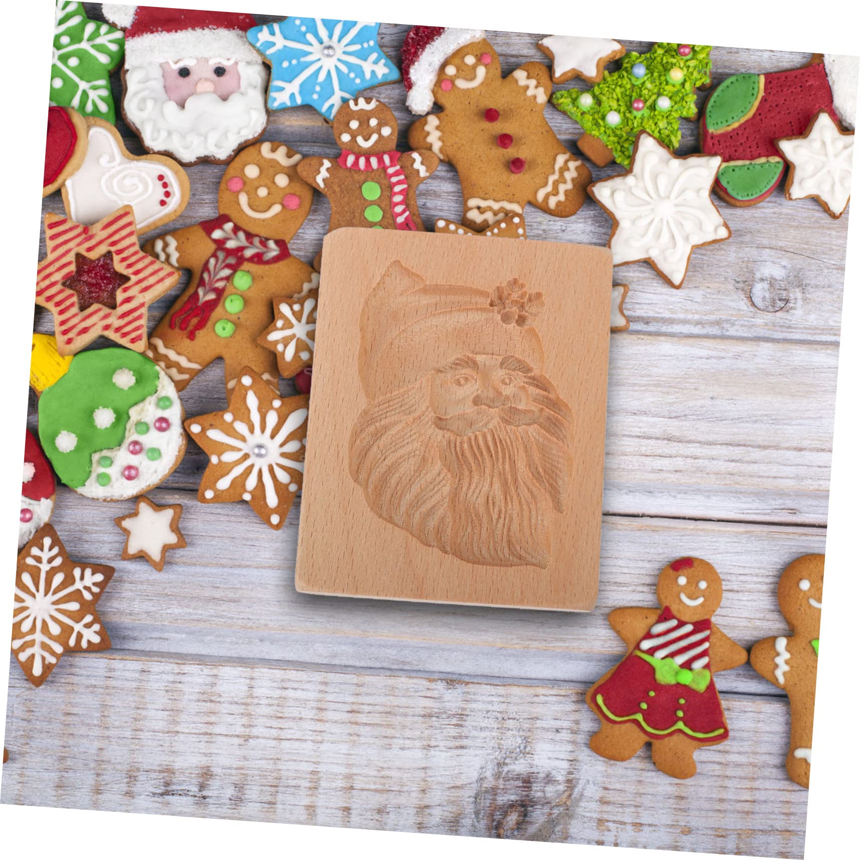 IMIKEYA 3 Stk Ausstecher Aus Holz Backen Kuchen Plätzchen Eins Keksschneider Fondant Mann Urlaub Weihnachten Grad Weihnachtsbackform Cartoon-kekse Schimmel Keksform Backzubehör