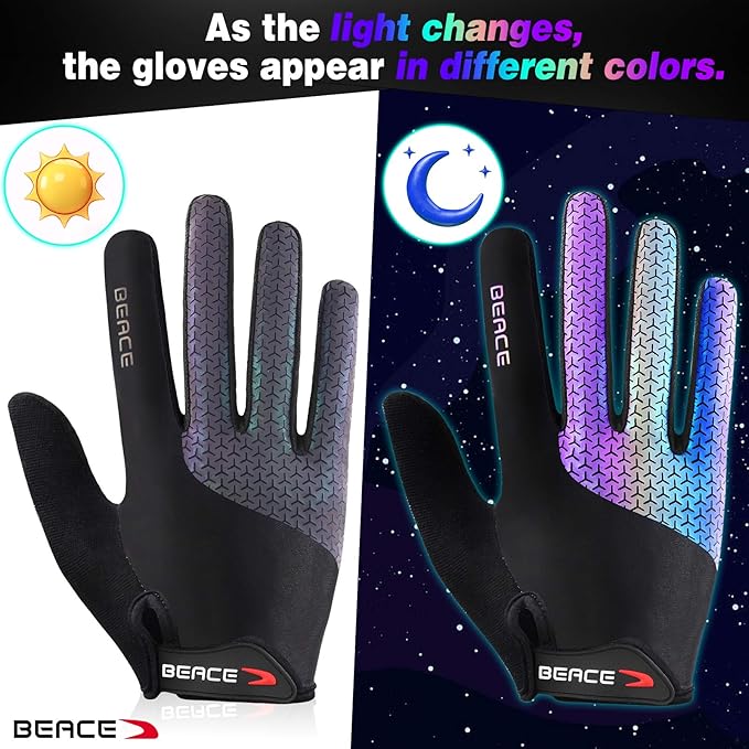 Guantes para ciclismo BEACE para mujer con pantalla táctil miniatura 3