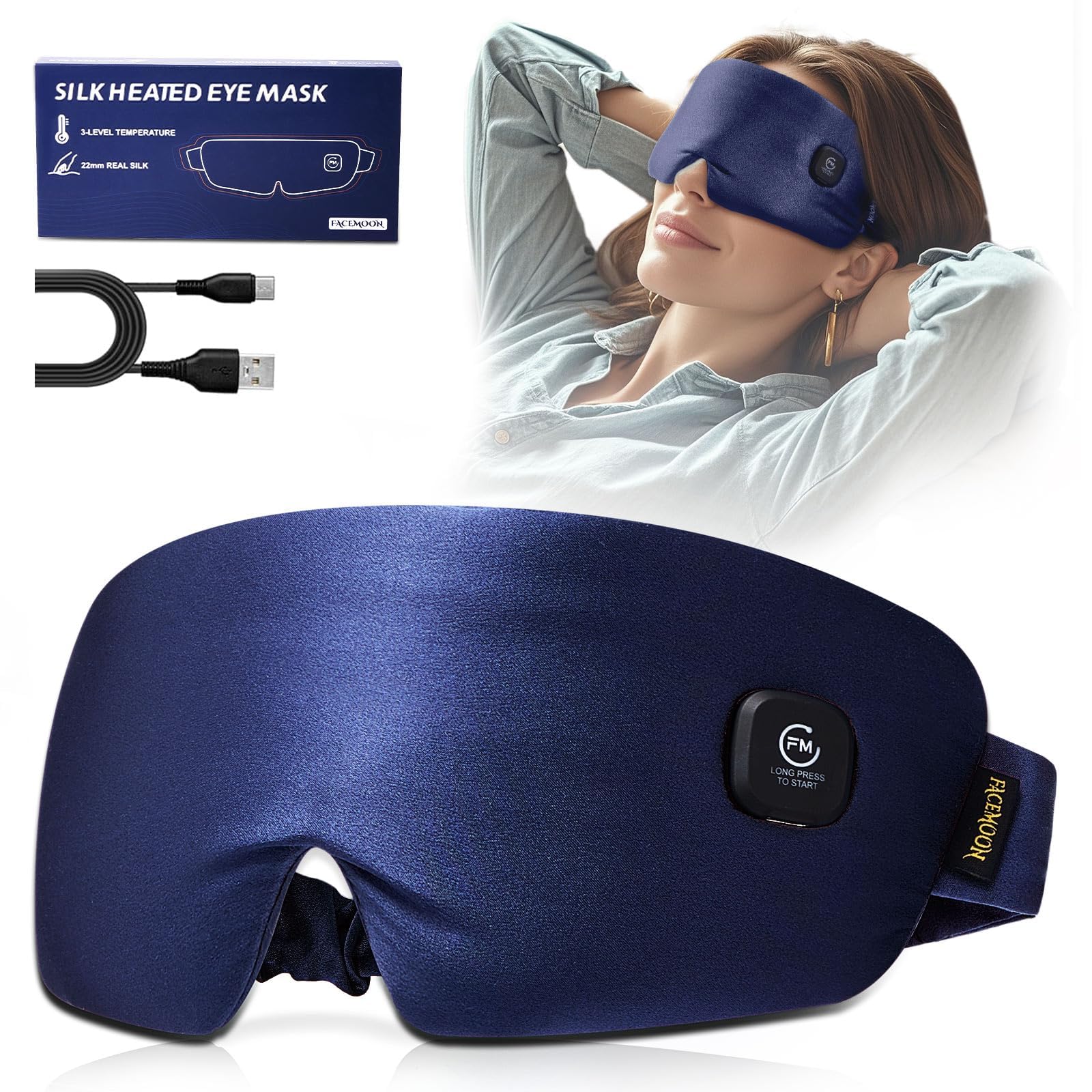 FACEMOON Silk Heated Eye Mask