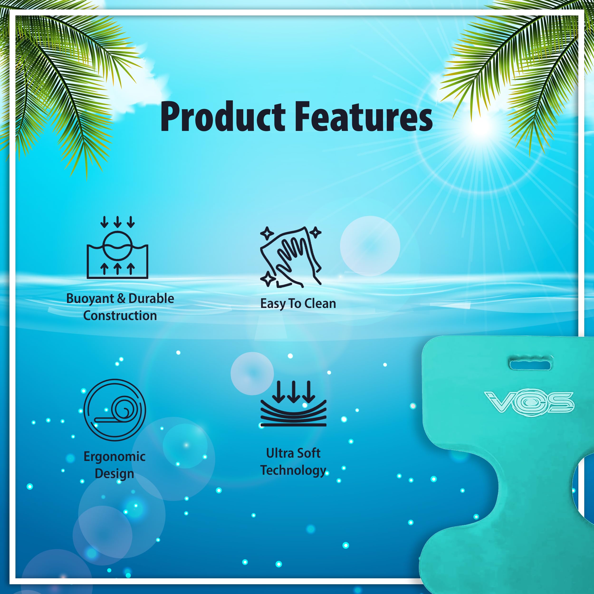 Snapklik.com : VOS Oasis Water Solid Saddle Floats - 2 Pack Ultra ...