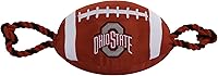 Vista 1 de Pets First NCAA Ohio State Buckeyes - Juguete de fútbol para perro, materiales de nailon de calidad resistente, cuerdas de tracción fuertes