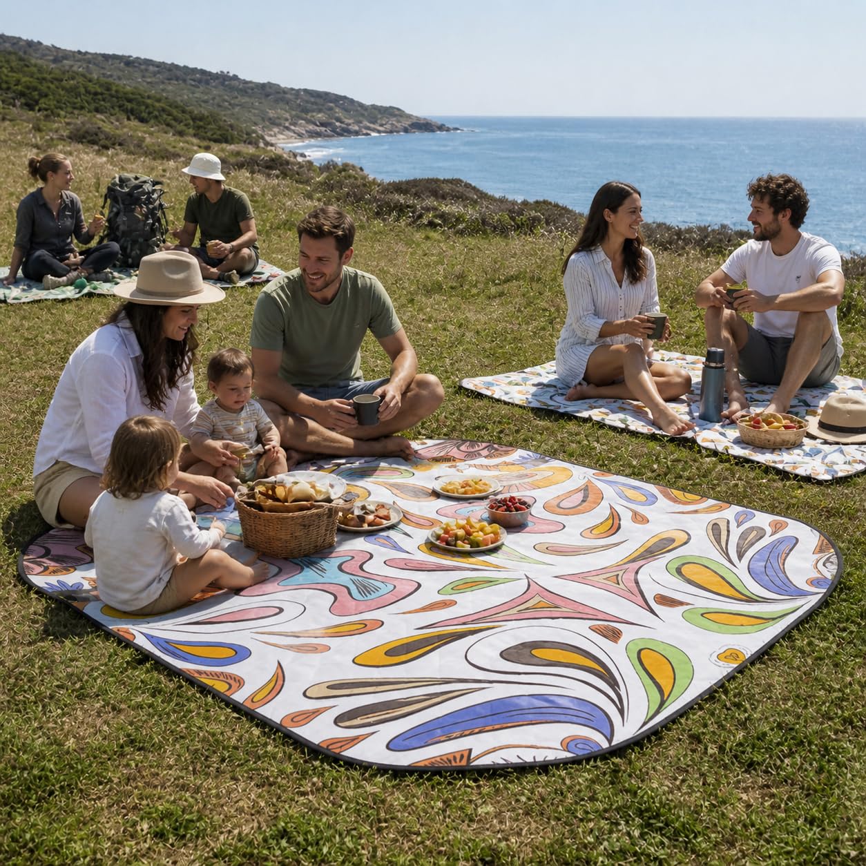 Cobija Picnic Plegable Camping Exterior, 200x200 cm