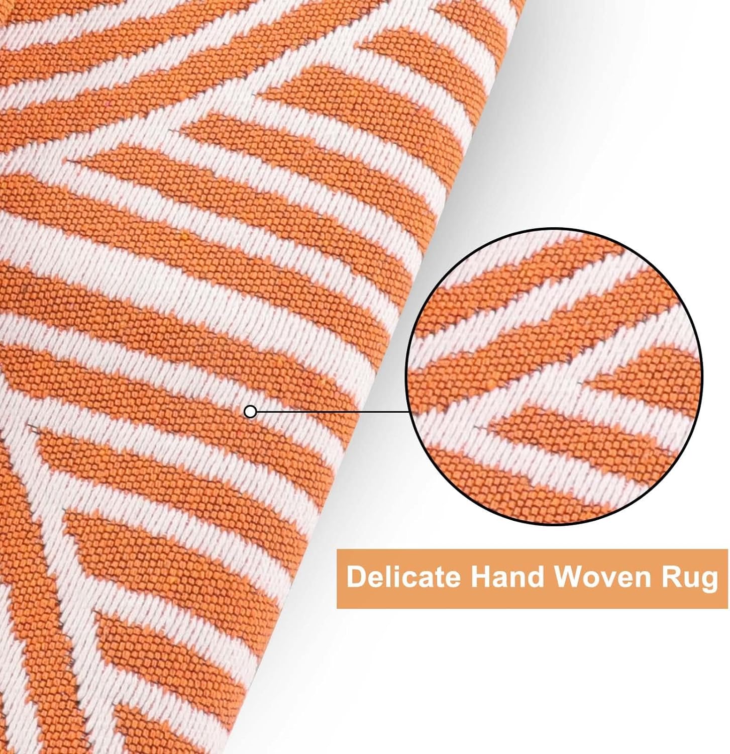 Tiffasea Washable Runner Rug 2'x6', Long Kitchen Rugs Laundry Hallway Runner Cotton Woven Area Rug Entryway Throw Rugs Indoor Outdoor Carpet for Bedroom/Bathroom/Living Room - Image 3