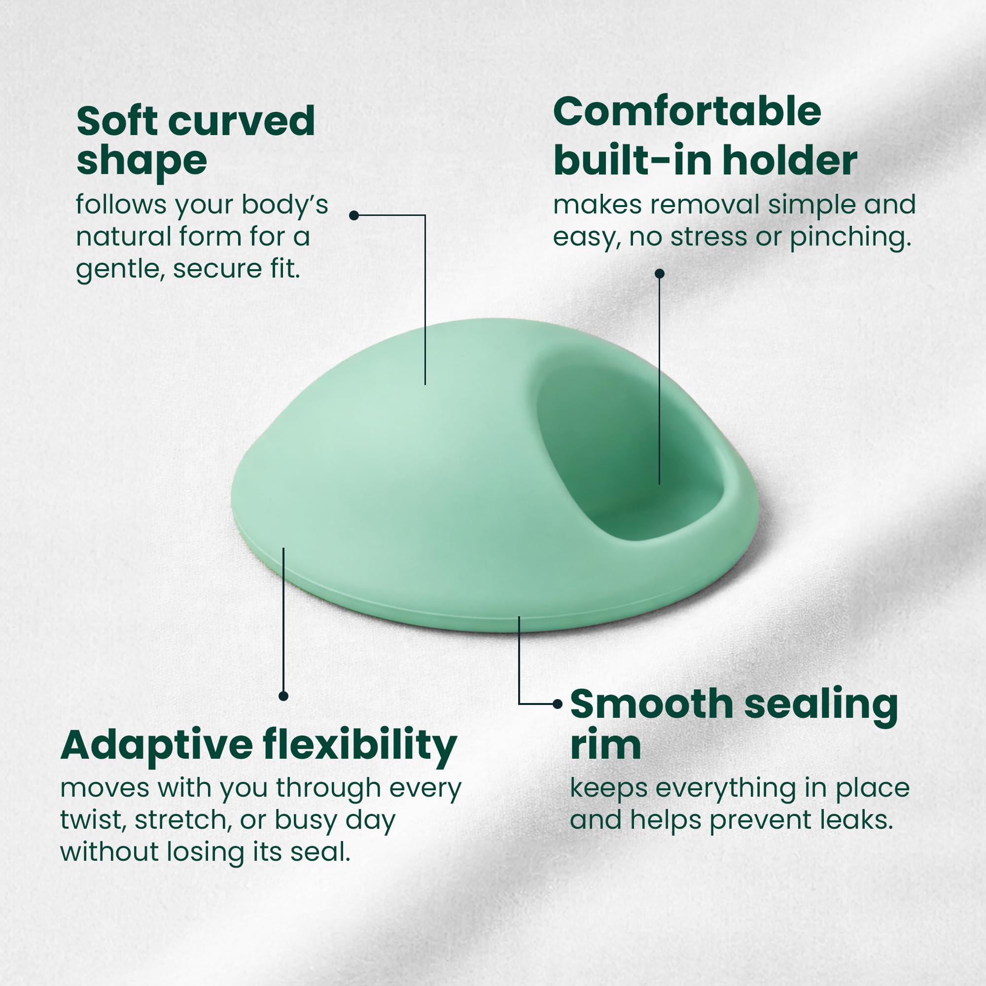 Shordy Reusable Menstrual Disc for Women – Soft Medical-Grade Silicone Period Disc with Easy-Grip Holder for Effortless Removal – Leakproof Feminine Hygiene Alternative to Pads, Tampons & Cups