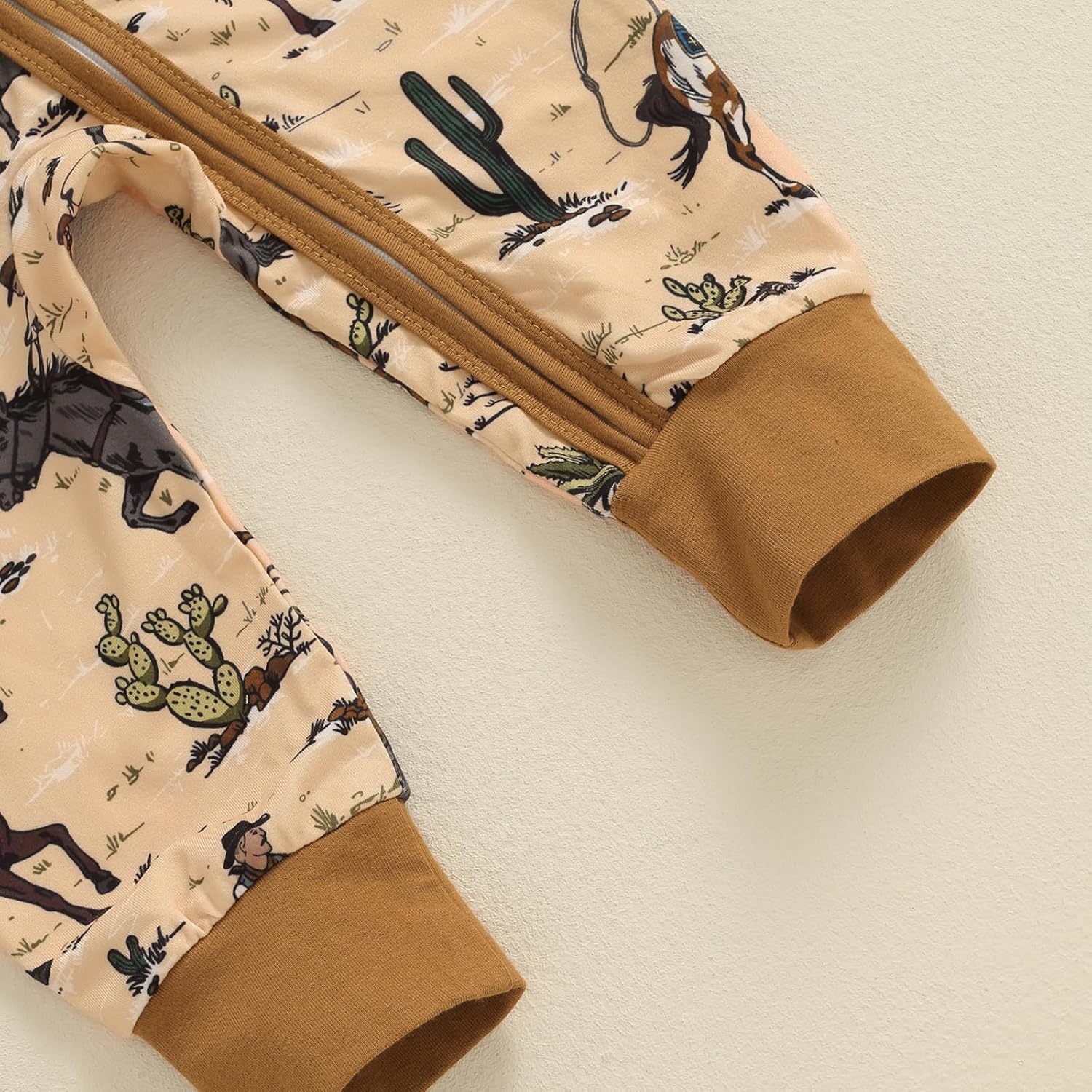 Western Baby Boy Clothes Fall Zipped Cowboy Romper Outfit Infant Cow Print One-piece Jumpsuit Overall Country Stuff - Image 7